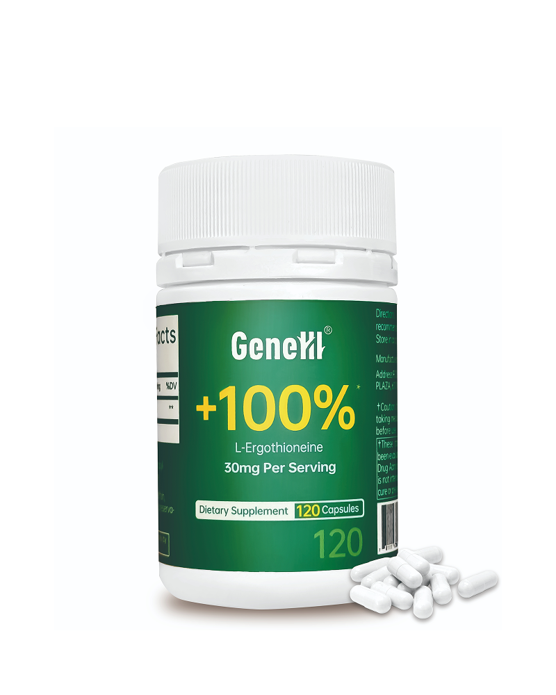 L-Ergothioneine 30mg Capsules | GeneIII - Ultra-Pure 99.99%, Antioxidant for Sleep, Anti-Aging, Liver Health & Recovery