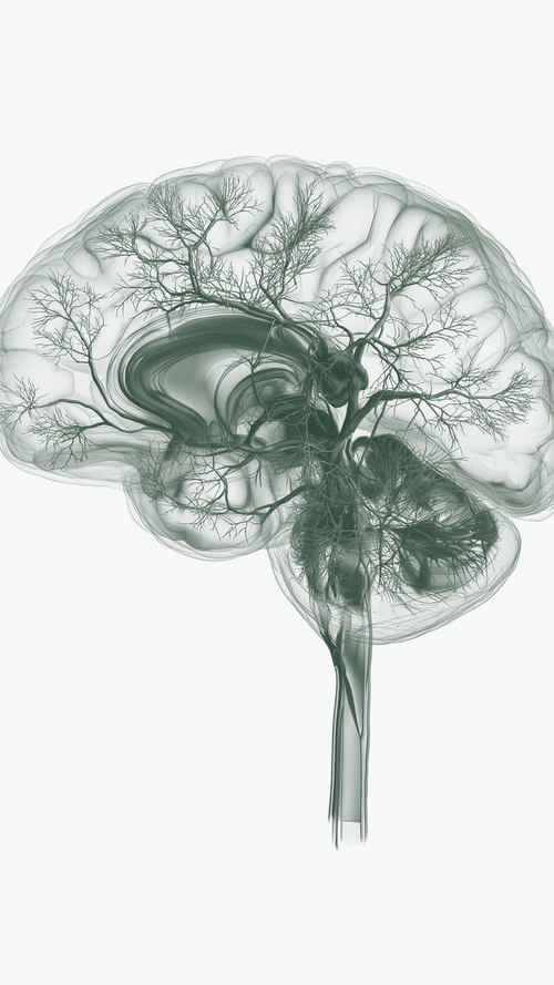 Illustration of the human brain, where ergothioneine accumulates
