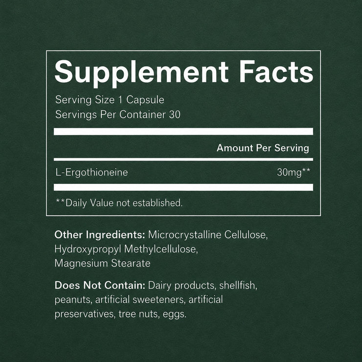 Supplement Facts Panel Green Background