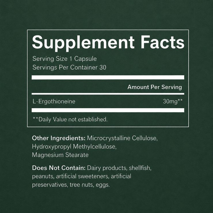 Supplement Facts Panel Green Background