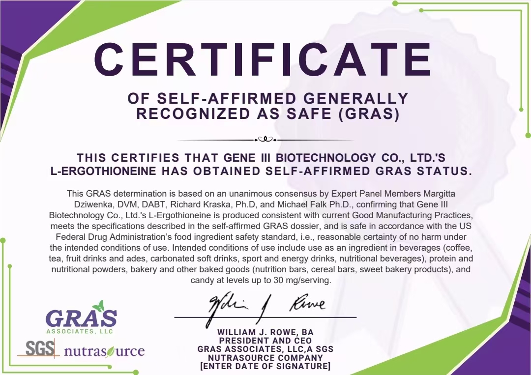 GeneIII EGT Gras Certification